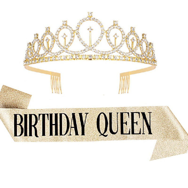 Birthday crown store and sash