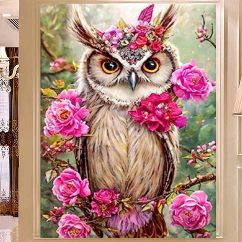 Hand painted Owl Canvas Wall Art For Living Room Decor 12x16 - Temu