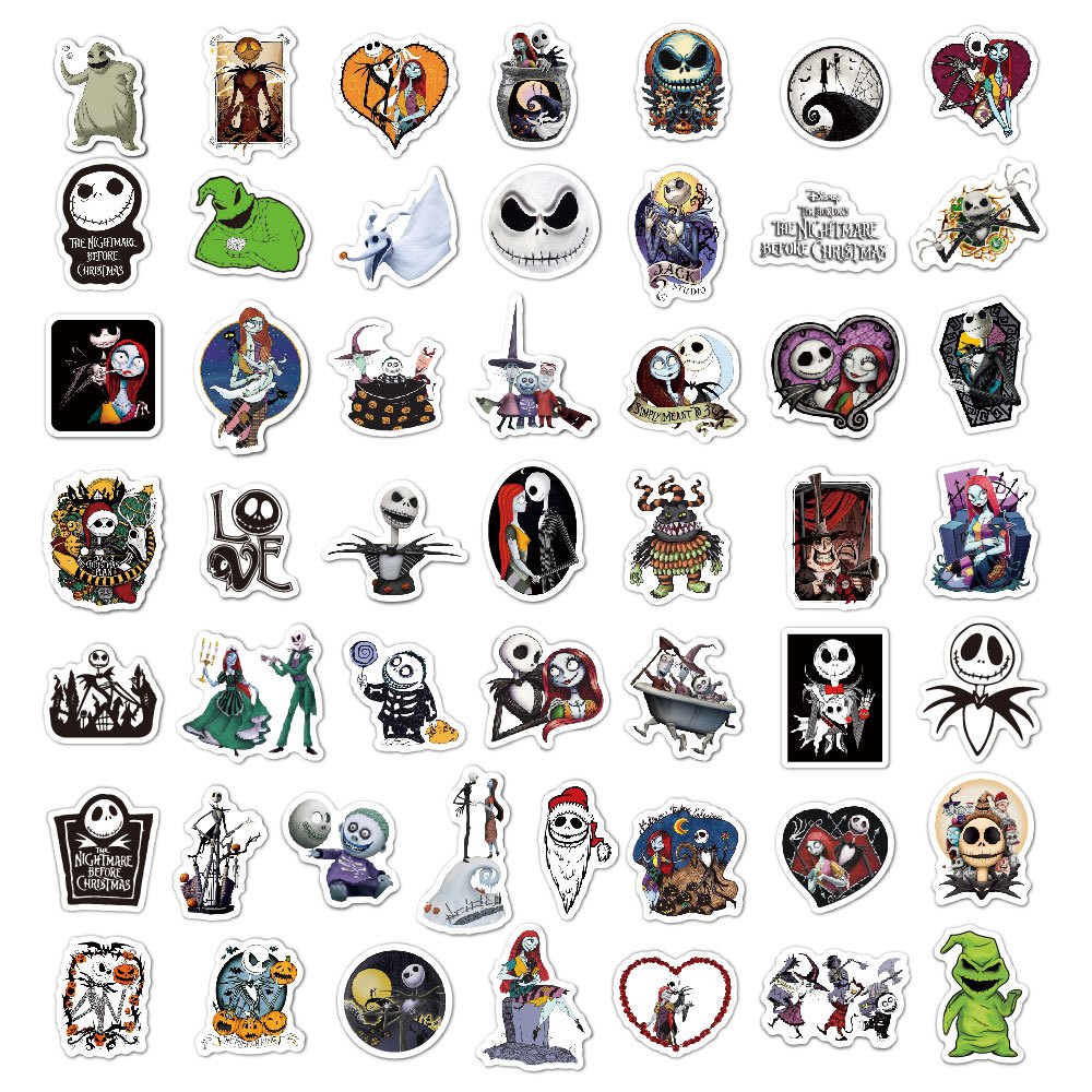 Nightmare Before Christmas Stickers, 50 PCS