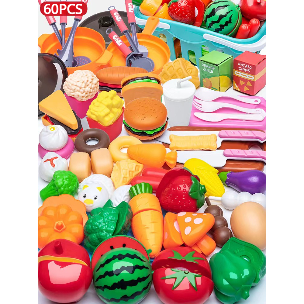 Pretend Fruits And Vegetables Accessories Cutting Play Food  Christmas,Halloween,Thanksgiving Gift