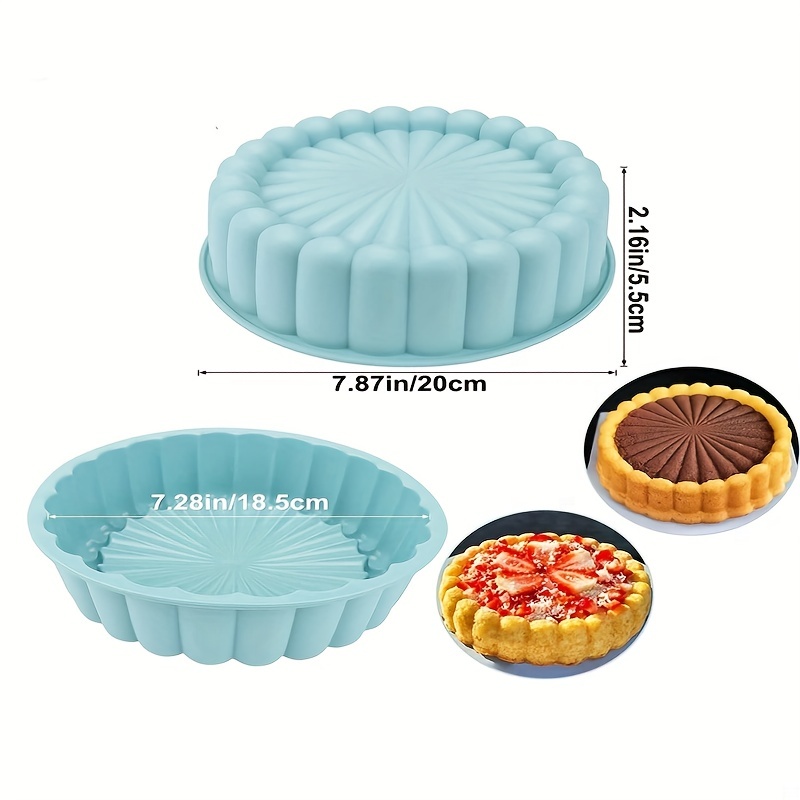 Moule a Gateau Silicone Rond 15 cm, 2Pcs Moule Layer Cake 15 cm,  Antiadhésif Moule Silicone Air Fryer, Moule Silicone Patisserie Pour Gateau,  Mousse, Le Dessert : : Cuisine et Maison