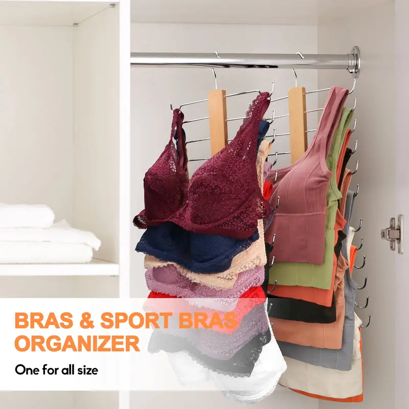 Multi tier Non slip Bra Storage Hanger Underwear Drying Rack