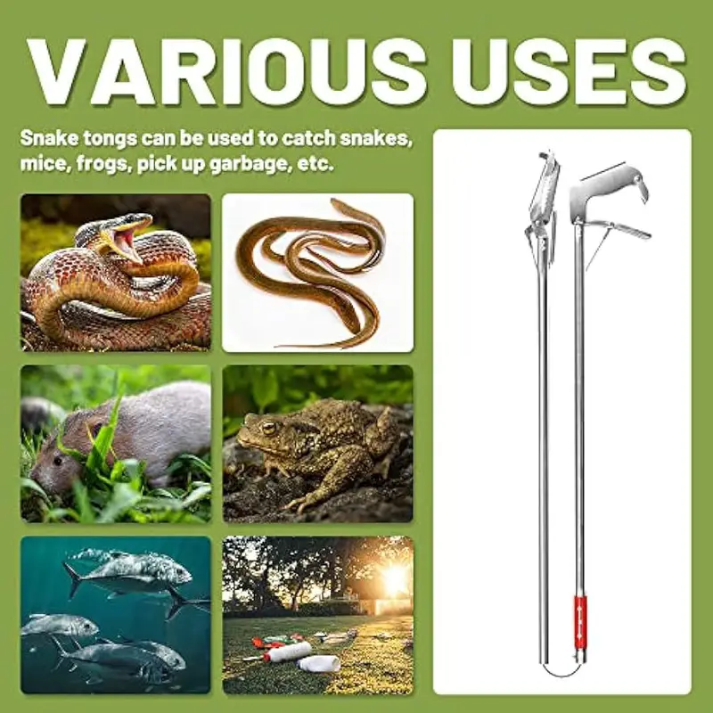 Aluminium Blue Wide Jaw Snake Catcher Tongs Reptile Grabber Tool Handling  25 