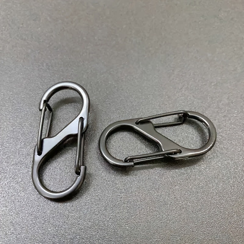 4pcs 6pcs Zinc Alloy S Shaped Hook Carabiner Anti Lost Keychain