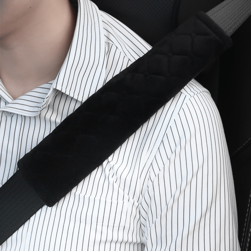 Universal Car Seat Belt Cover Adjustable Plush Car Safety - Temu