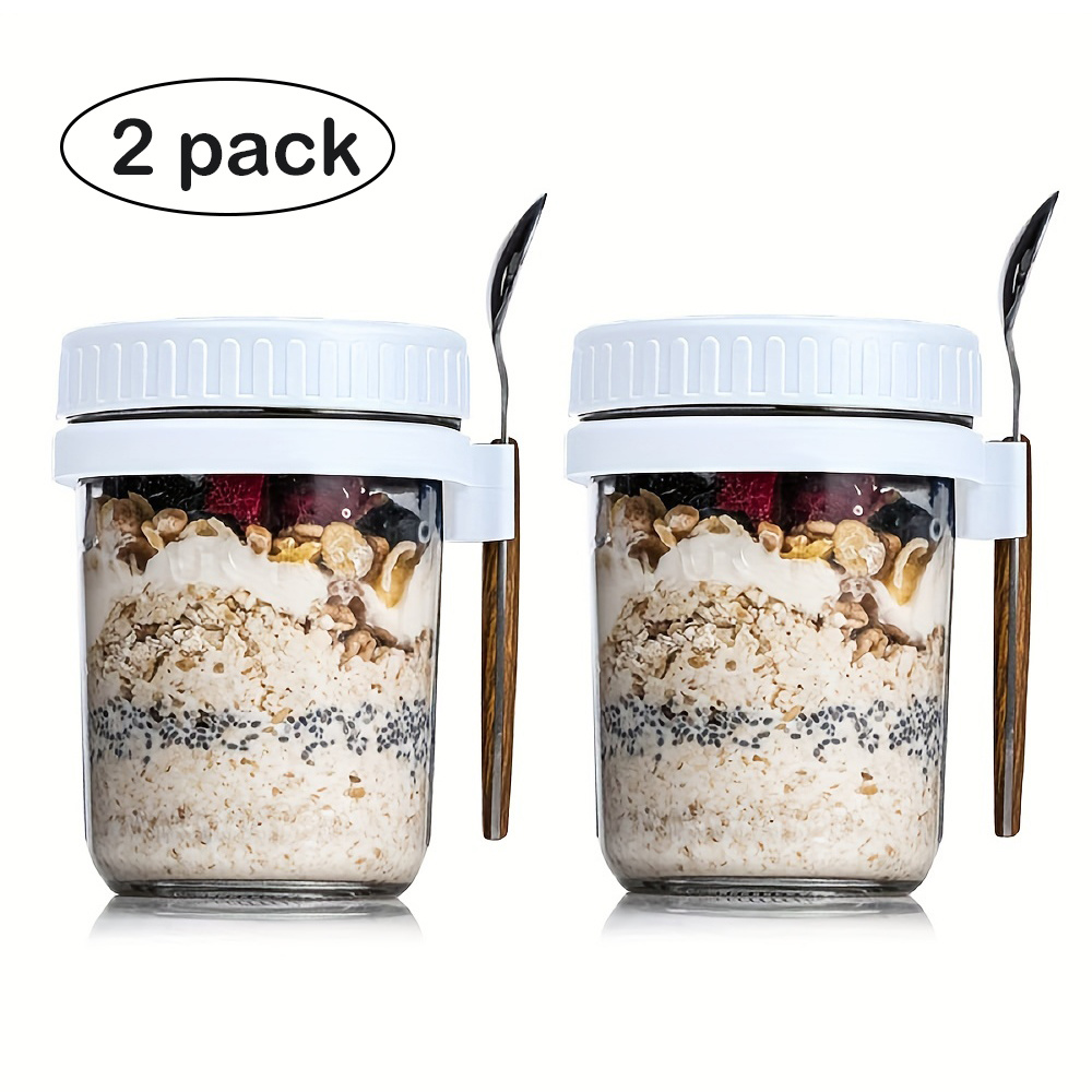 2Pack Overnight Oats Container 2- Tier Breakfast On the Go Cups