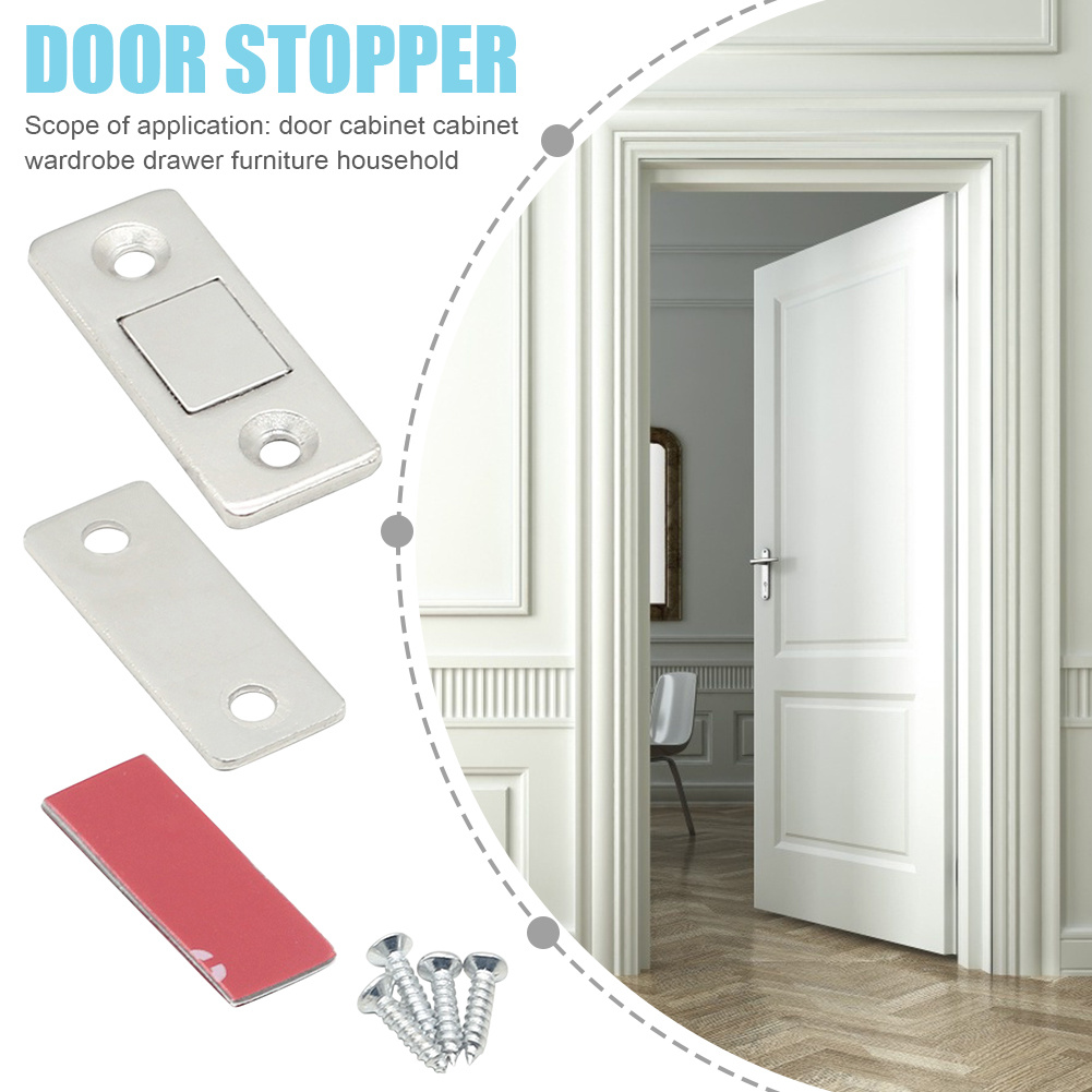 10pcs Push To Open Door lock Touch Latch Kitchen Cupboard Door Stopper  Drawer Soft Quiet Close