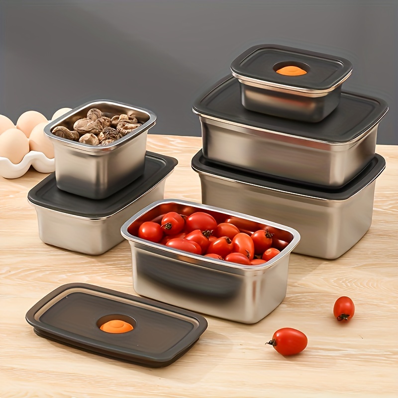 Stainless Steel Food Storage Container Stackable Bento Box - Temu