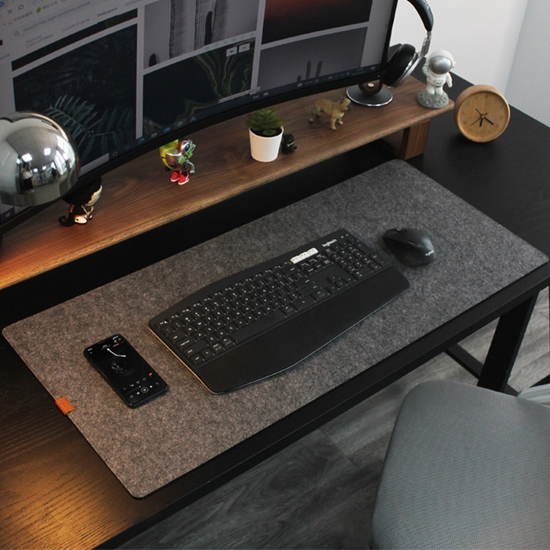 Tapis de bureau et tapis de souris en feutre pour ordinateur