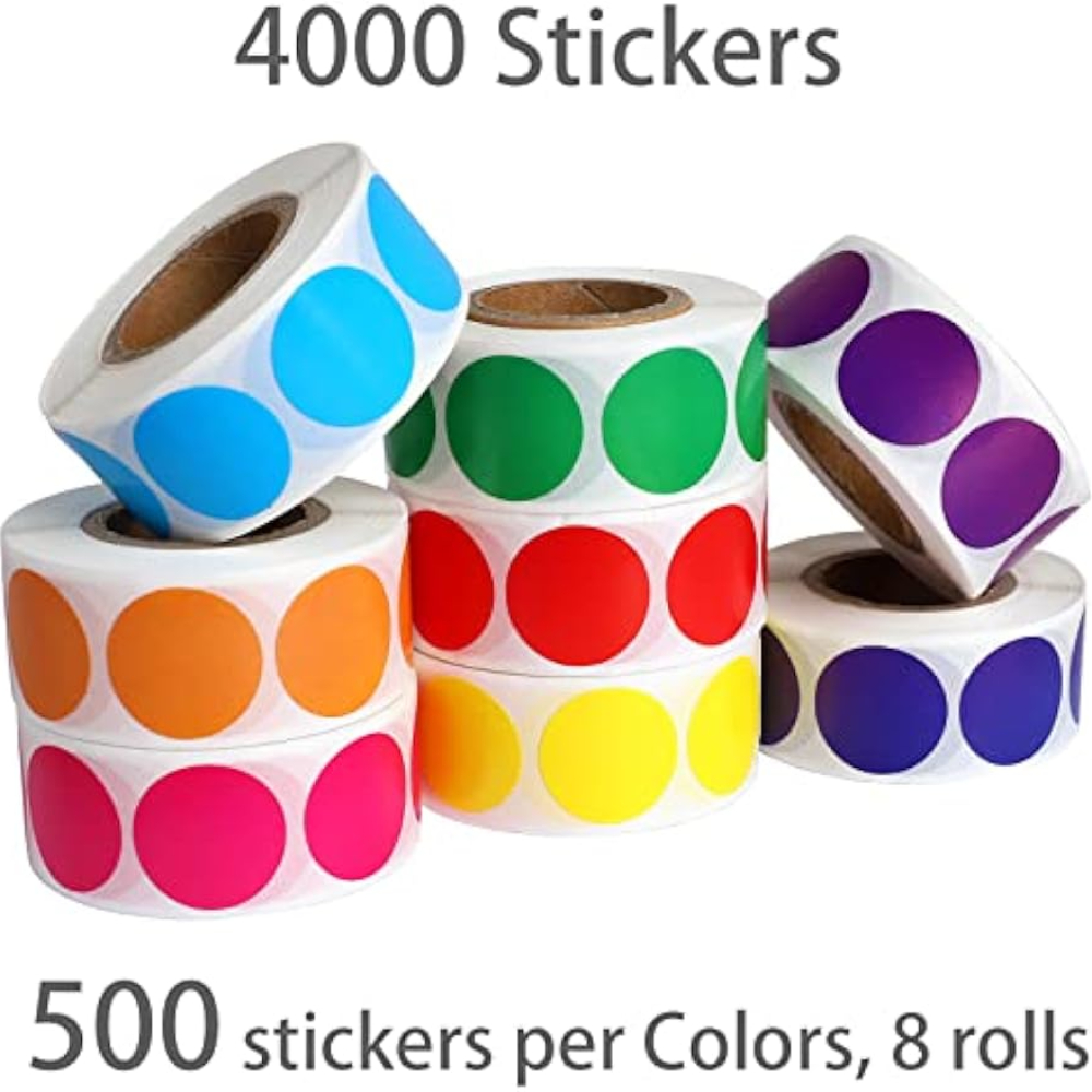 Mr. Pen- Color Coding Labels, 1008 Pcs, Assorted Colors, Dot Stickers, Round Stickers, Color Dots Stickers, Colored Sticker Dots, Dot Labels, Colored