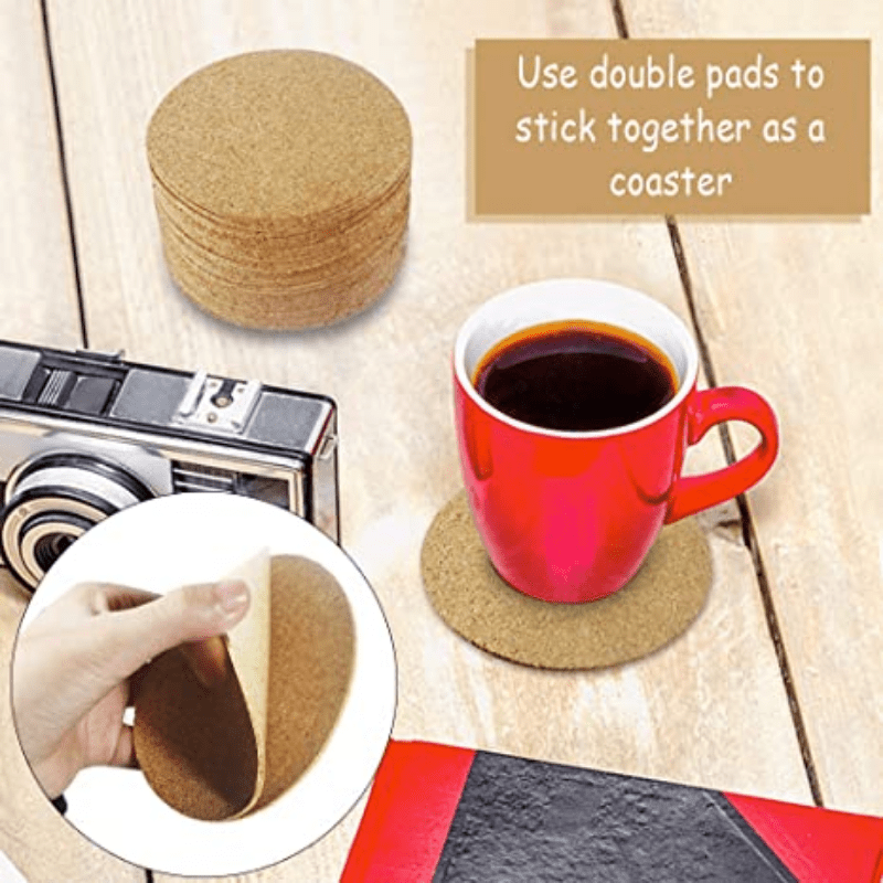 Self adhesive Cork Coasters Round Cork Cushions Cork Spacers - Temu