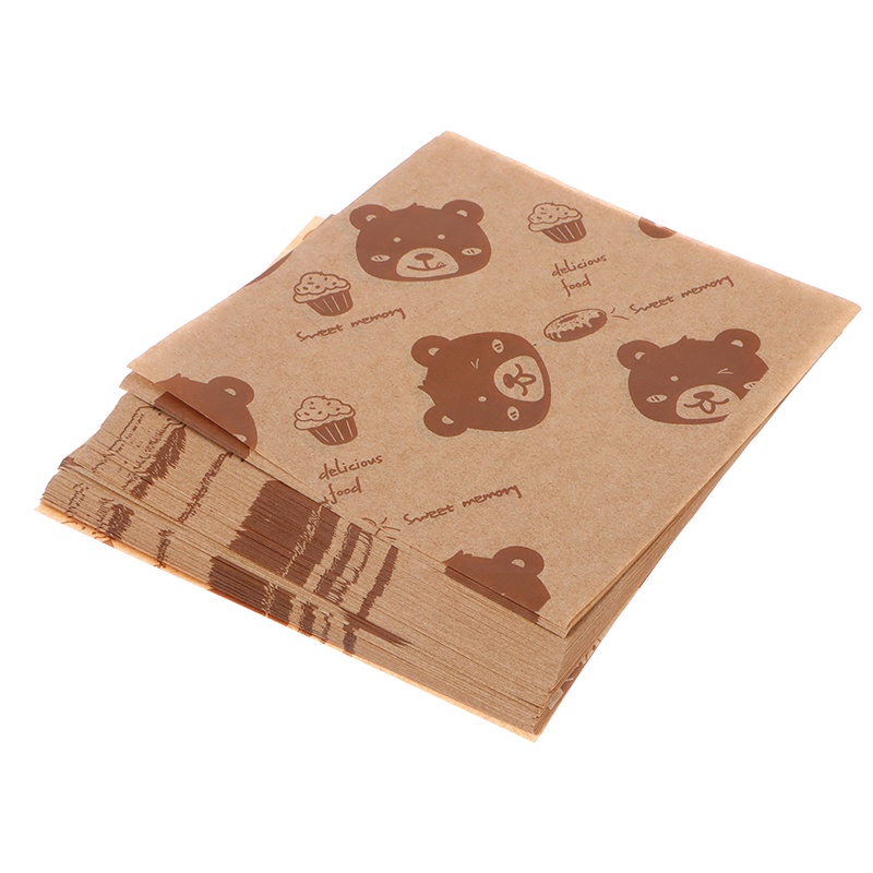 Cute Print Wax Paper Sheets Grease Resistant Food Wrapping - Temu