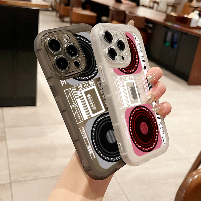 

2pcs Brilliant Sound Graphic Luxury Shockproof Phone Case For Iphone 15/11/14/13/12/11 Pro Max/xr/xs/7/8 Plus/se Cpp Silicone Bumper Transparent Hard Back Soft Cover Fall Phone Cases