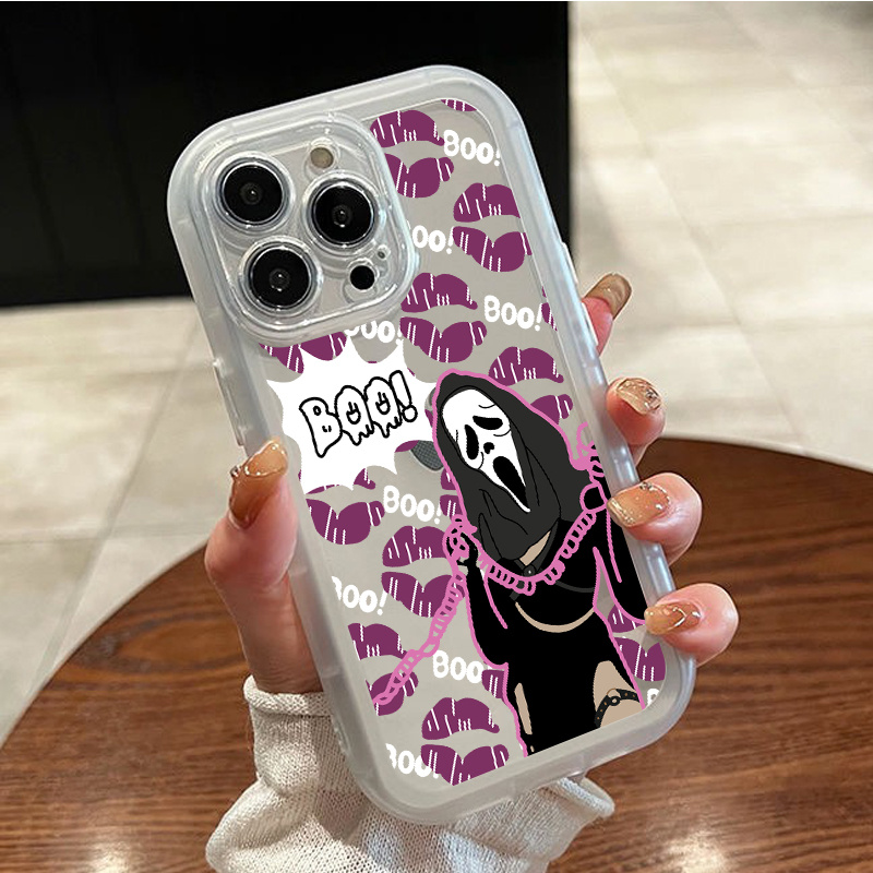 Halloween Skull Graphic Luxury Shockproof Phone Case For Iphone 15 14 13 12  11 Pro Max X Xr Xs 7 8 Plus Cpp Silicone Bumper Transparent Hard Back Soft  Cover Fall Phone Cases - Temu Israel