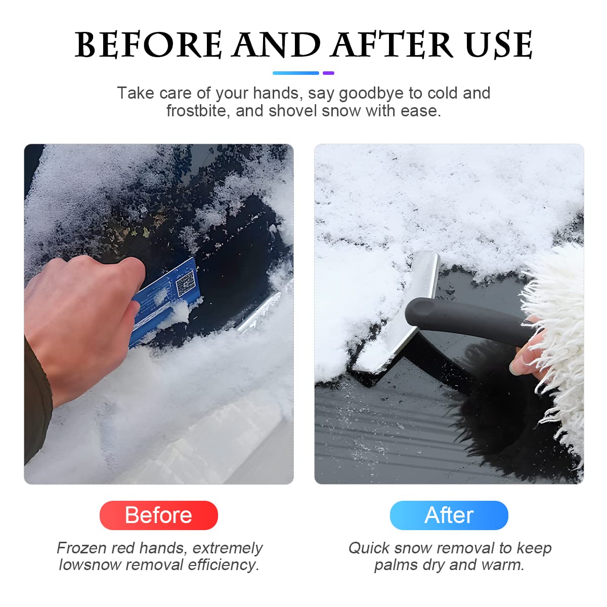 Ice Scrapers For Car Windshield Scratch Free Snow Scraper - Temu