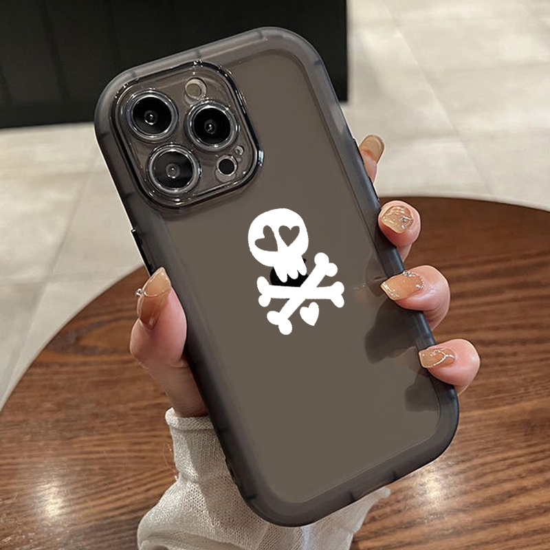 Halloween Skull Graphic Luxury Shockproof Phone Case For Iphone 15 14 13 12  11 Pro Max X Xr Xs 7 8 Plus Cpp Silicone Bumper Transparent Hard Back Soft  Cover Fall Phone Cases - Temu Israel