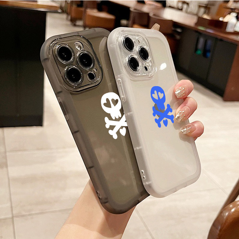 2pcs Funda De Teléfono Con Gráfico De Calavera De Halloween A Prueba De  Golpes Para Iphone