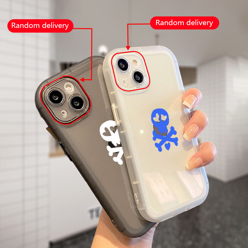 2pcs Funda De Teléfono Con Gráfico De Calavera De Halloween A Prueba De  Golpes Para Iphone