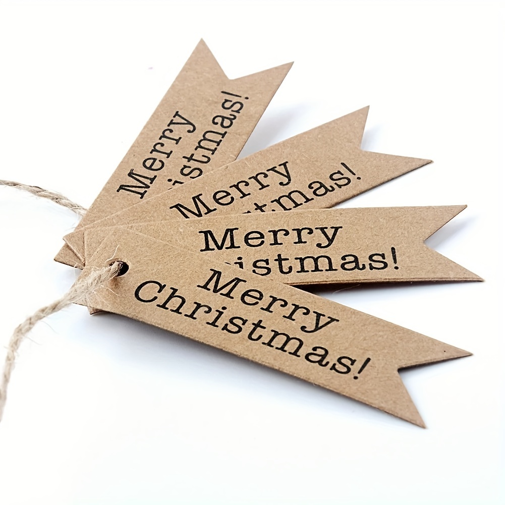 Merry Christmas Tags With Ropes Kraft Paper Card Gift Label Tag Diy Hang  Tags, Cheapest Items Available, Clearance Sale, Christmas Decorations, Home  Decor, Room Decor, Scene Decor, Navidad, Christmas Decorations Clearance,  Party