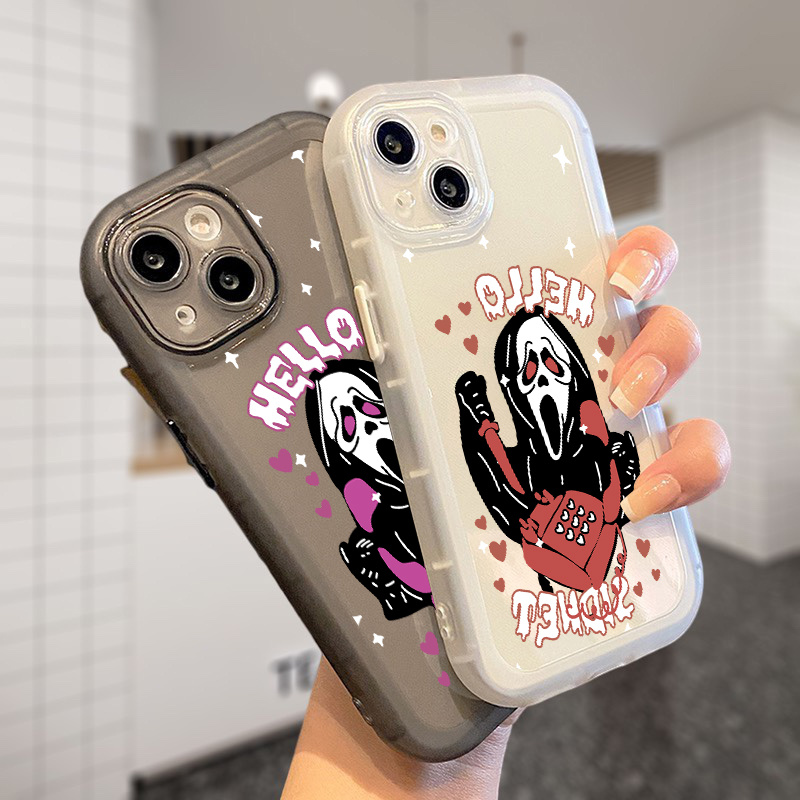 Halloween Skull Graphic Luxury Shockproof Phone Case For Iphone 15