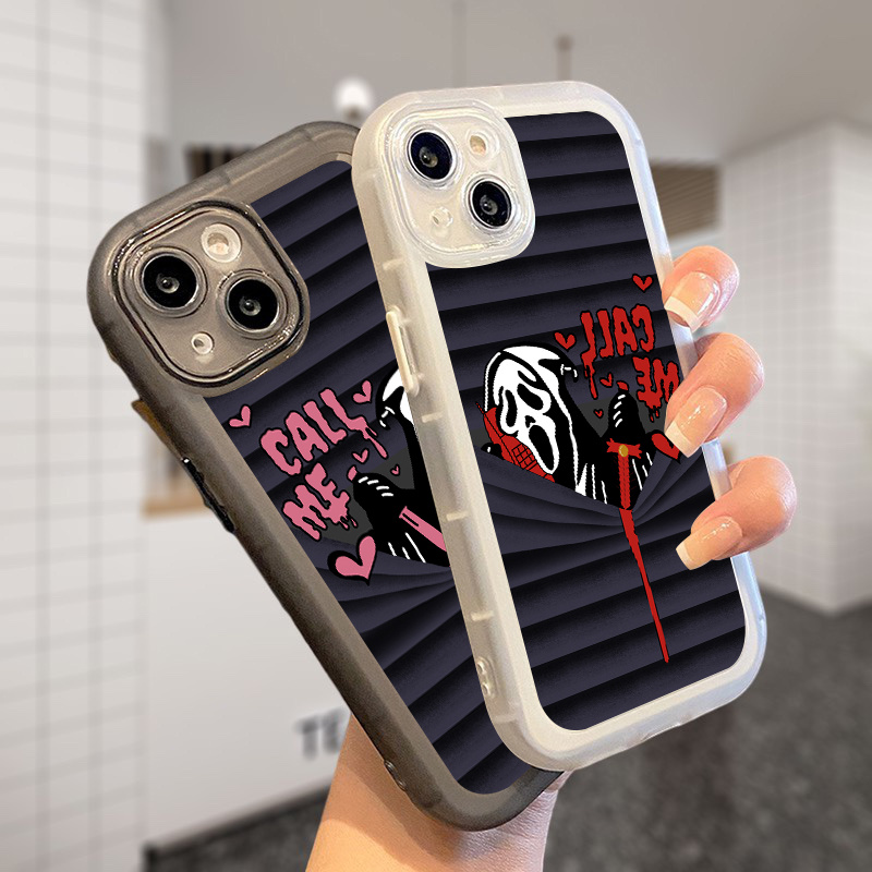 Halloween Skull Graphic Luxury Shockproof Phone Case For Iphone 15
