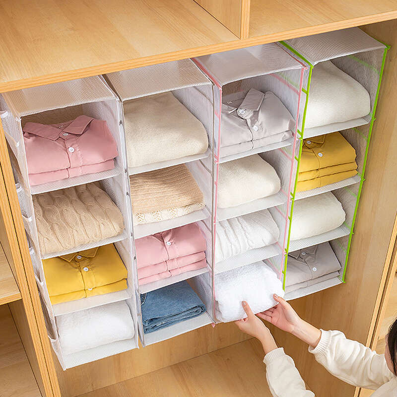 Hanging Clothes Storage Rack Folding Closet Underwear Socks Bra Storage  Shelf Multilayer Wardrobe Storage Holder Home