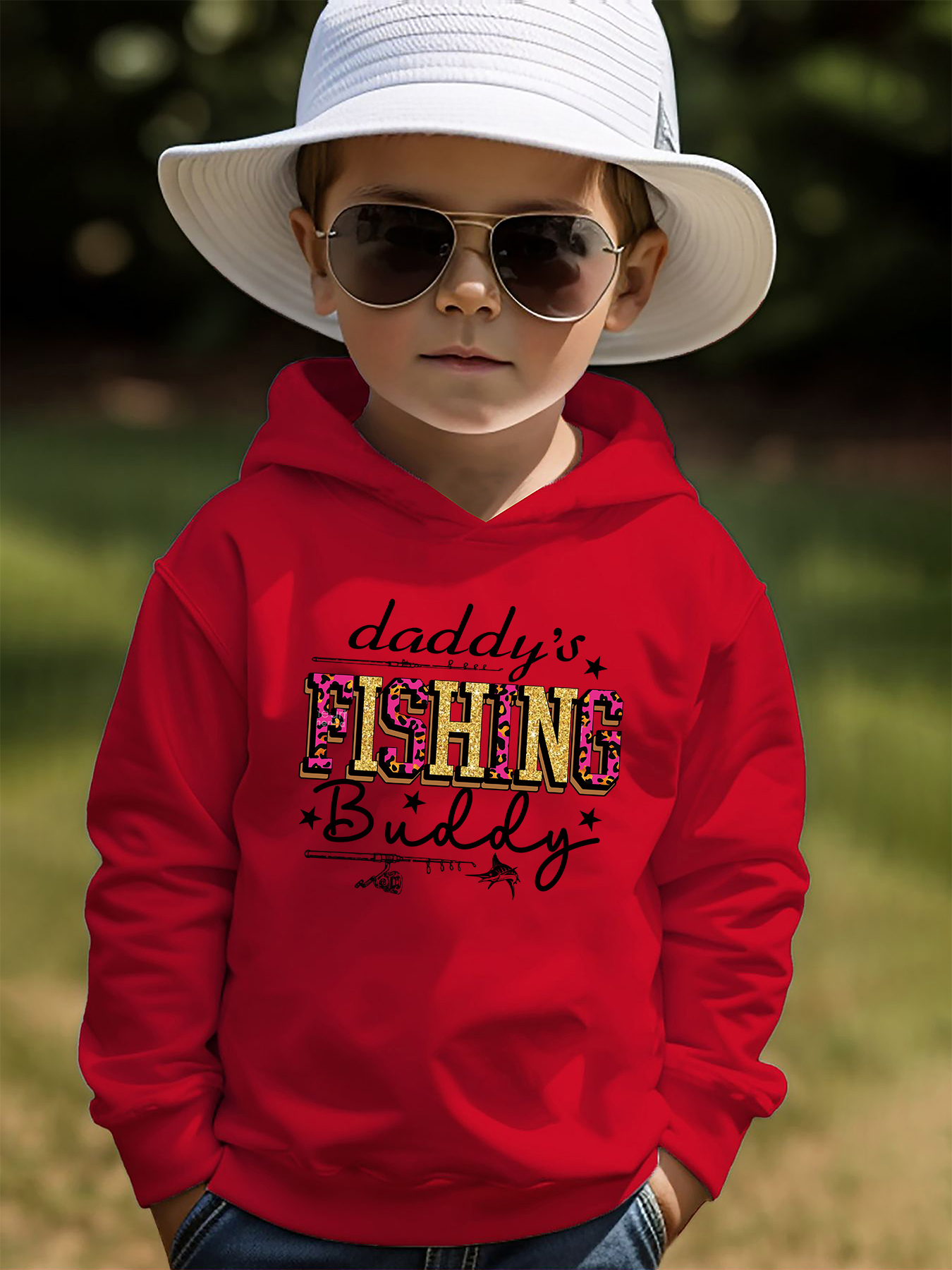 Fishing Print Boys Kids Casual Creative Hoodie Pullover - Temu