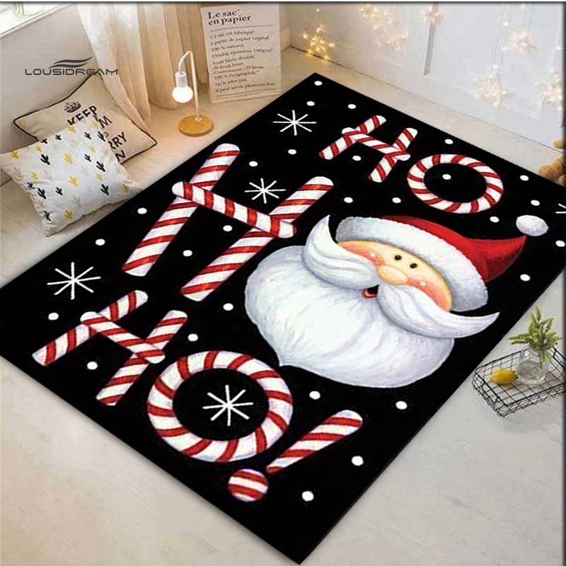 1 Pieza Feliz Navidad Alfombra Cocina Navidad Papá Noel - Temu Mexico