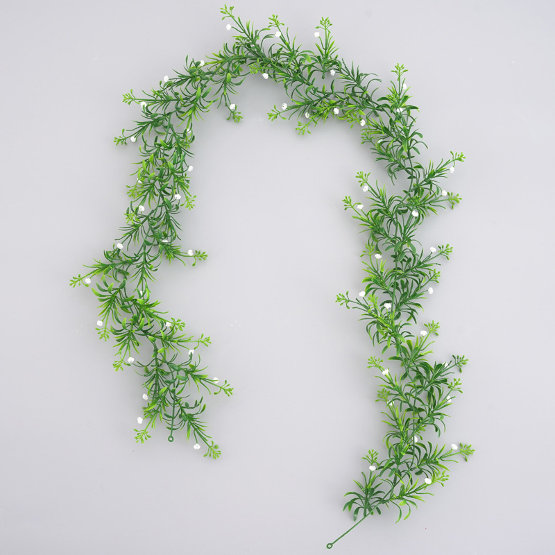1pc Artificial Baby's Breath Garland, Simulation Flowers Greenery Grass  Vine Arch Ornament Wall Hanging, For Home Room Wedding Decoration  68.9inch/5.7