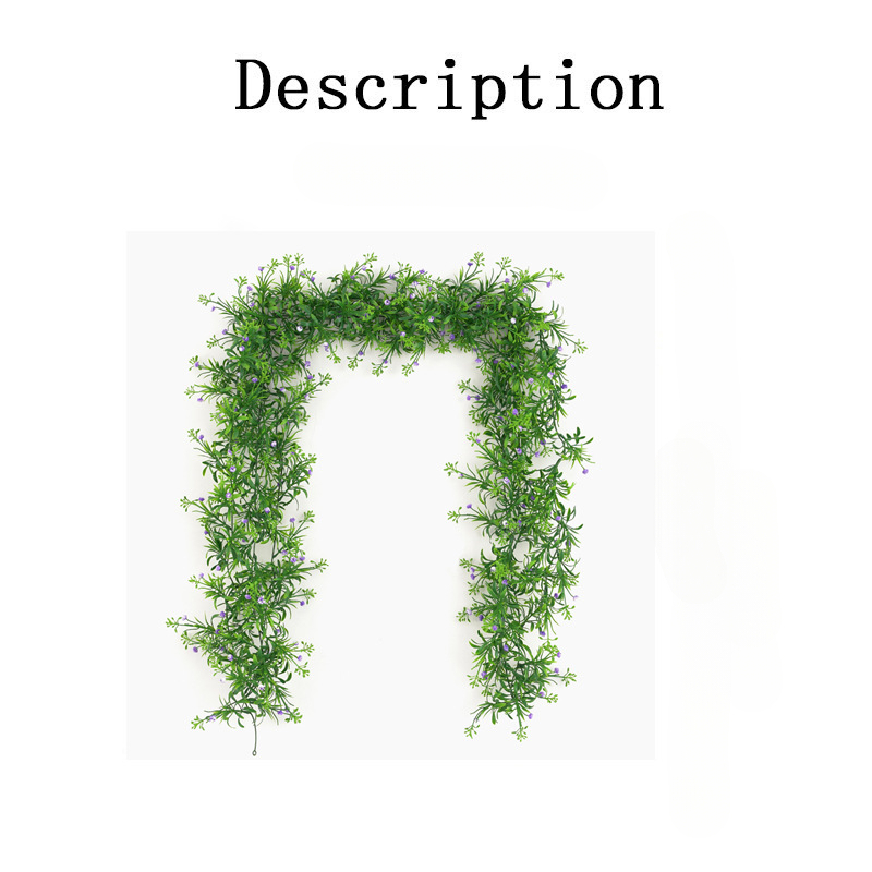 1pc Artificial Baby's Breath Garland, Simulation Flowers Greenery Grass  Vine Arch Ornament Wall Hanging, For Home Room Wedding Decoration  68.9inch/5.7