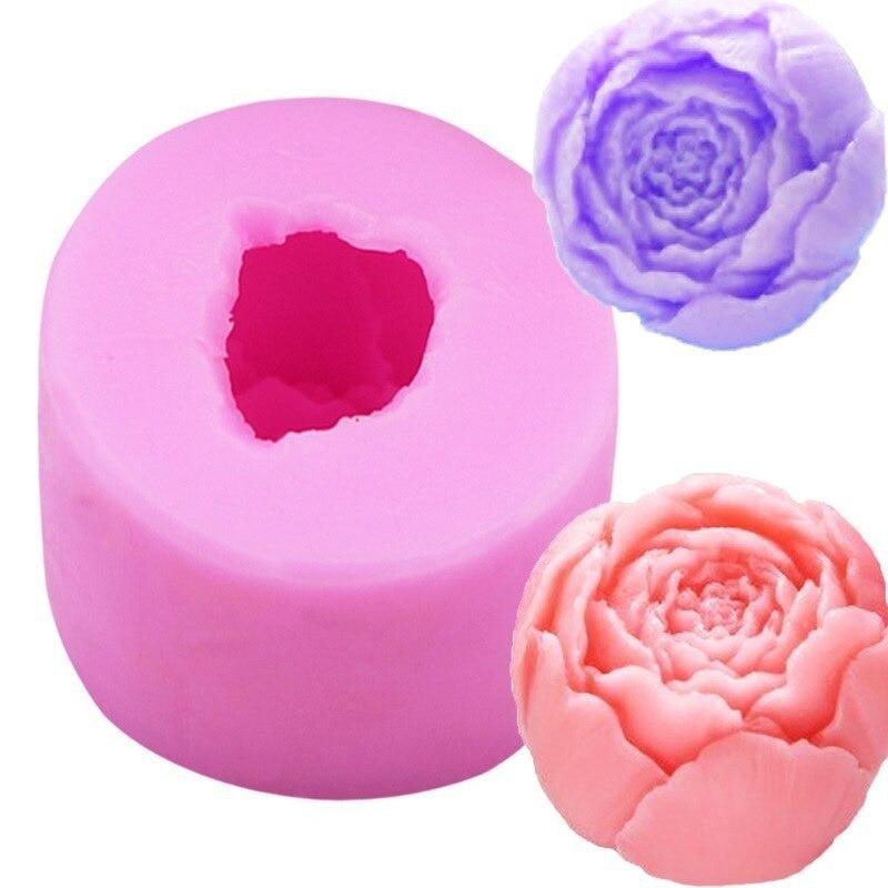 3D Rose Silicone Mold Flora Cup Cake Muffin Cookies Candy Candle