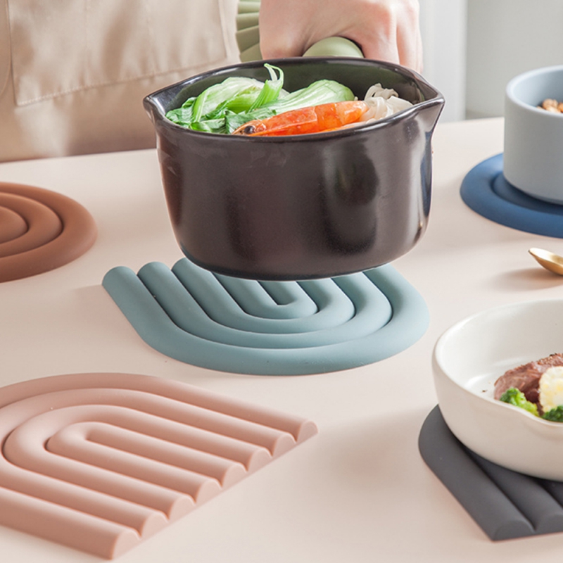 Rainbow shaped Silicone Table Mat Coaster Hot Dishes Pot - Temu