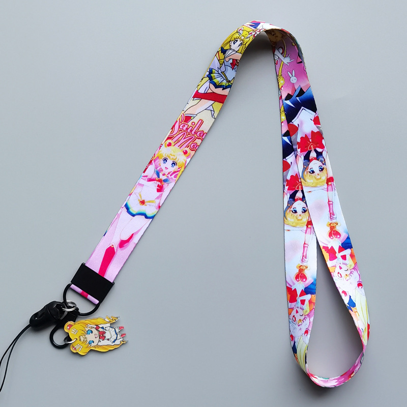 1pc Anime Neck Strap Lanyards Keychain Badge Holder ID Card Pass Hang Rope  Lariat Lanyard For Key Rings Accessories