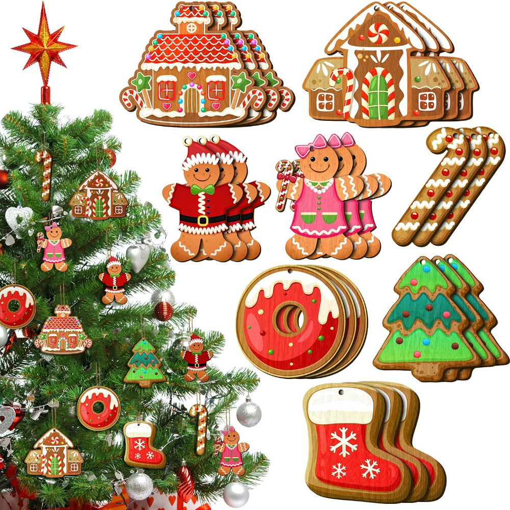 Wooden Christmas Winter Brown Gingerbread Candy Theme Party - Temu