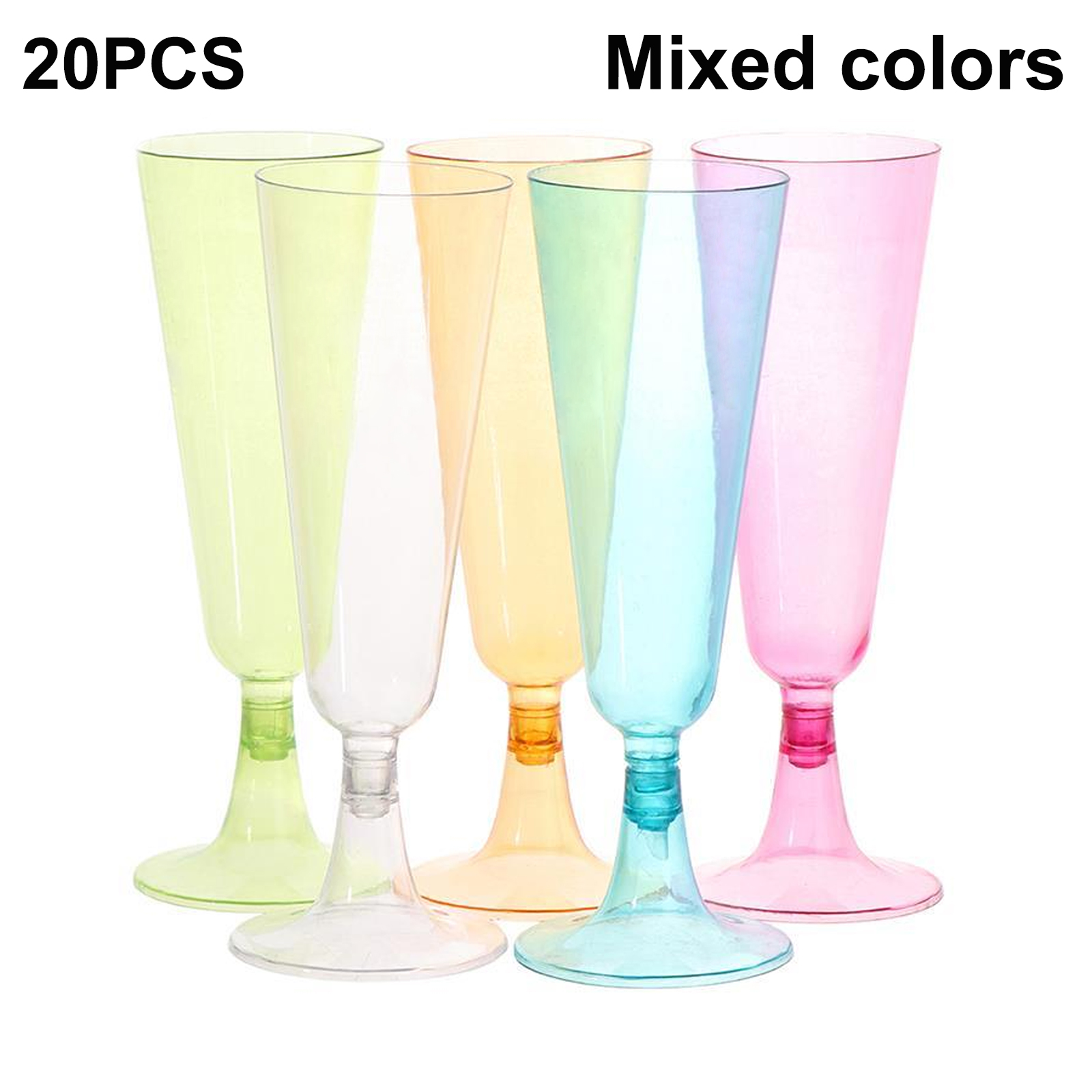 Disposable Plastic Wine Glass Party Wedding Champagne Flute Goblet Cocktail  Cup