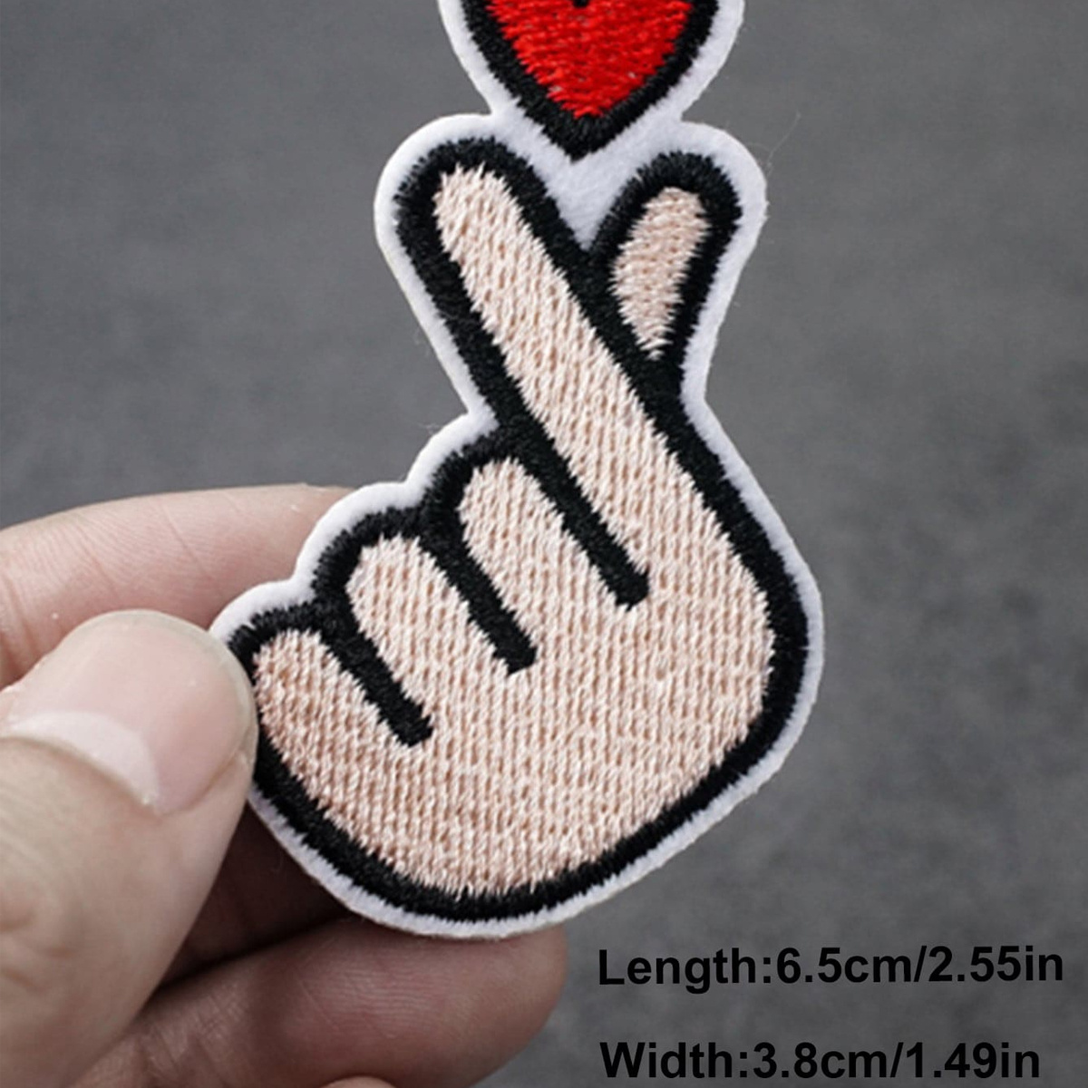 Hand Gesture Finger Cute Iron On Patches Sewing Embroidered Applique for  Jacket Clothes Stickers Badge DIY Apparel Accessories - AliExpress