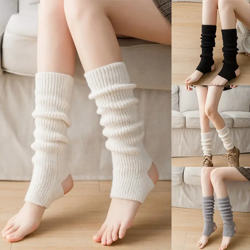 Women's Leggings Knitted Warm Thickened Boots Leggings Knee - Temu Canada