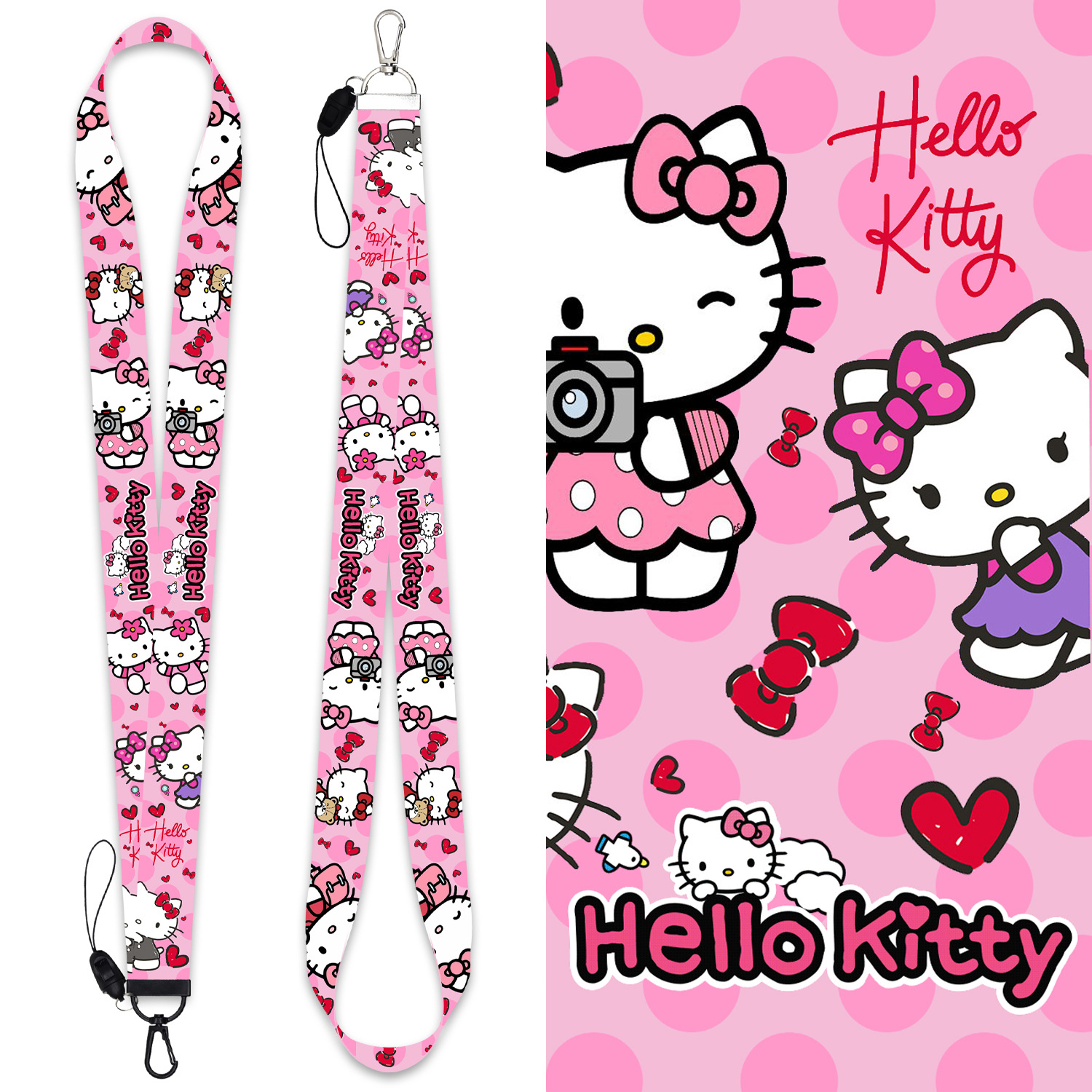 Metal Keychain Lanyard, Cartoon Anime Pattern, Printed Lanyard Print, Logo,  Mobile Phone Lanyard, ID Card Holder - China Hello Kitty Lanyard and  Glasses Lanyard price