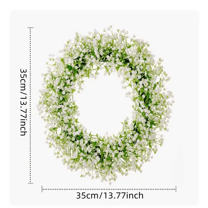 Babysbreath Stunning Gypsophila Wreath Artificial Flower - Temu