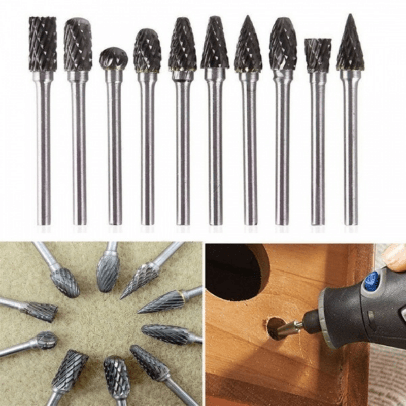 5pcs/set Wood Carving Drill Bits Set For Rotary Tool Wood Carving Bits With  1/8 Inch Shank For DIY Woodworking Engraving Carving Drilling Grinding