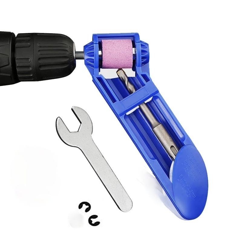 Herramienta de afilado de brocas, afilador de brocas resistente al desgaste  para herramientas eléctricas de amoladora (azul)
