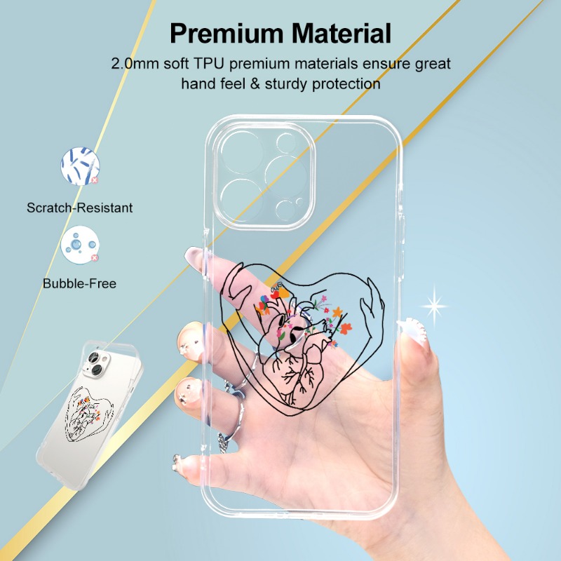 Clear Phone Case Hug Arms Uv Printing Anti fall 360 Degree Temu