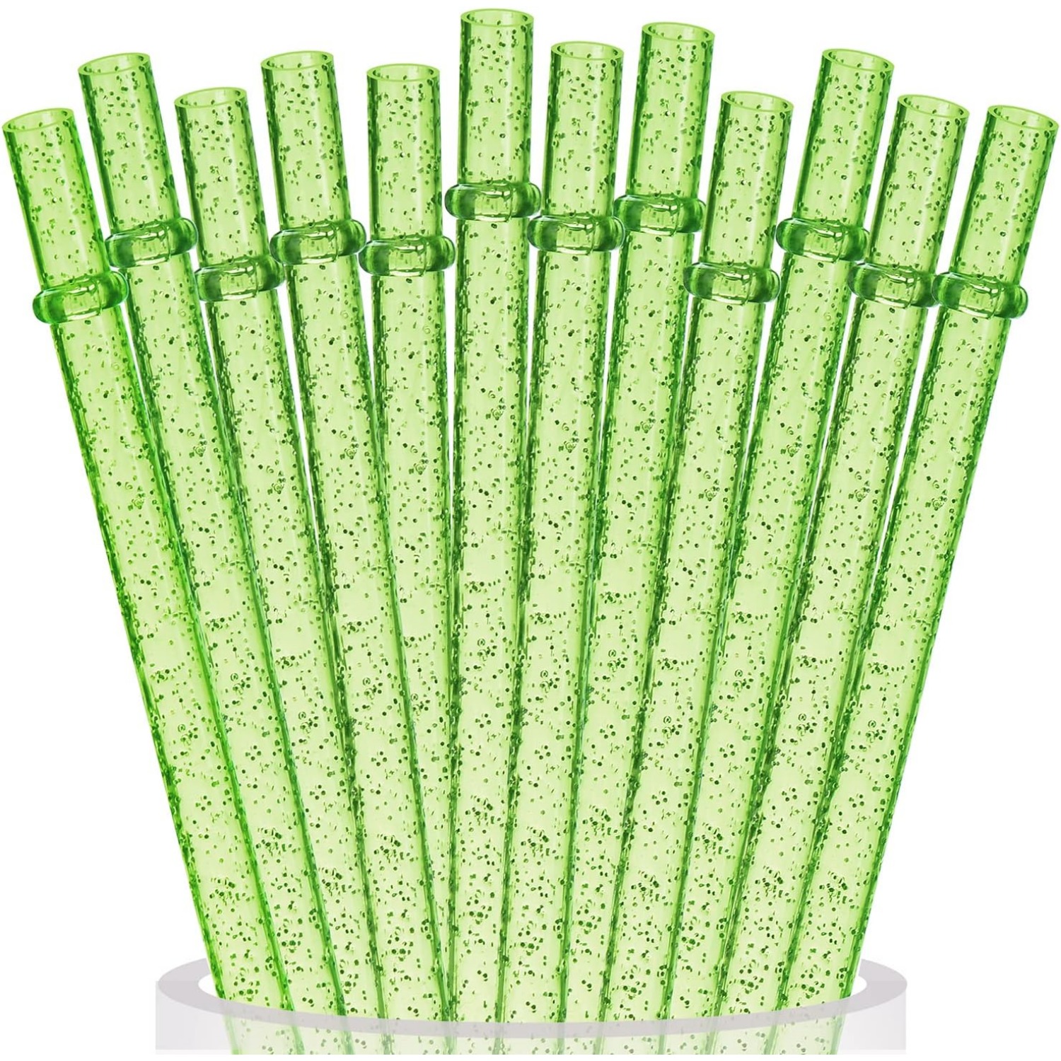 Reusable Clear Plastic Glitter Straws Long Hard Tumbler - Temu