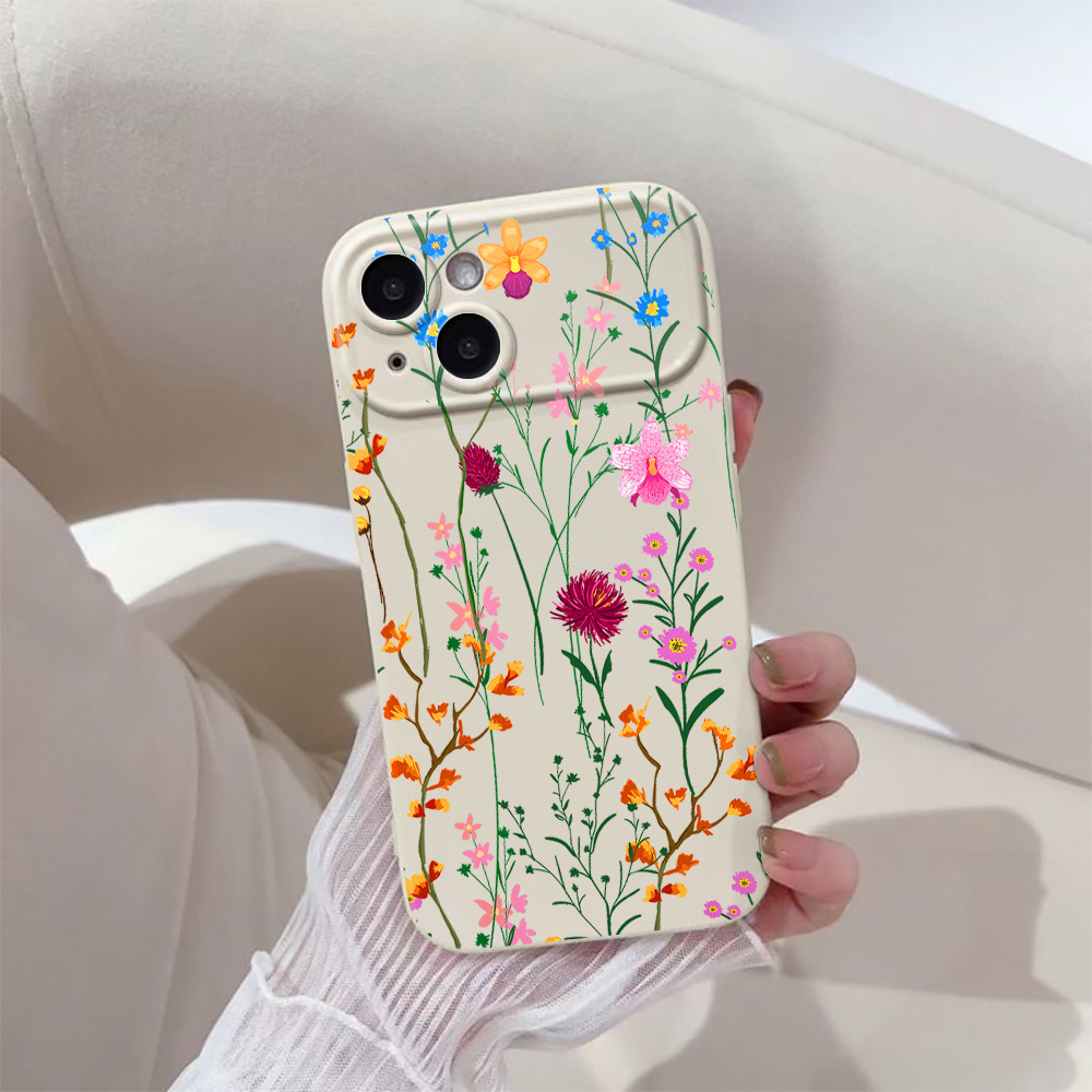 

Phone Case With Flower Graphic Anti-fall Full Body Protection Shockproof For Iphone 15 15pro 15promax 14 13 12 11 Pro Max Xs Max X Xr Gift For Birthday, Halloween, Christmas