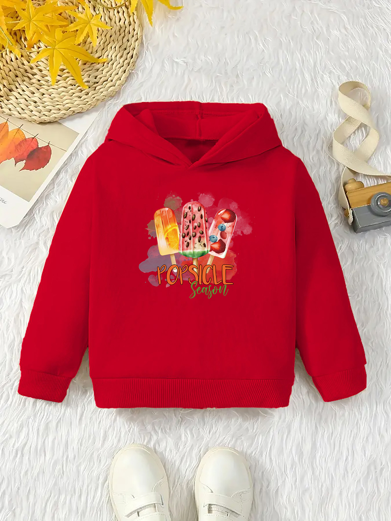 Colorful Popsicle Pattern Long Sleeve Round Neck Sweatshirt - Temu