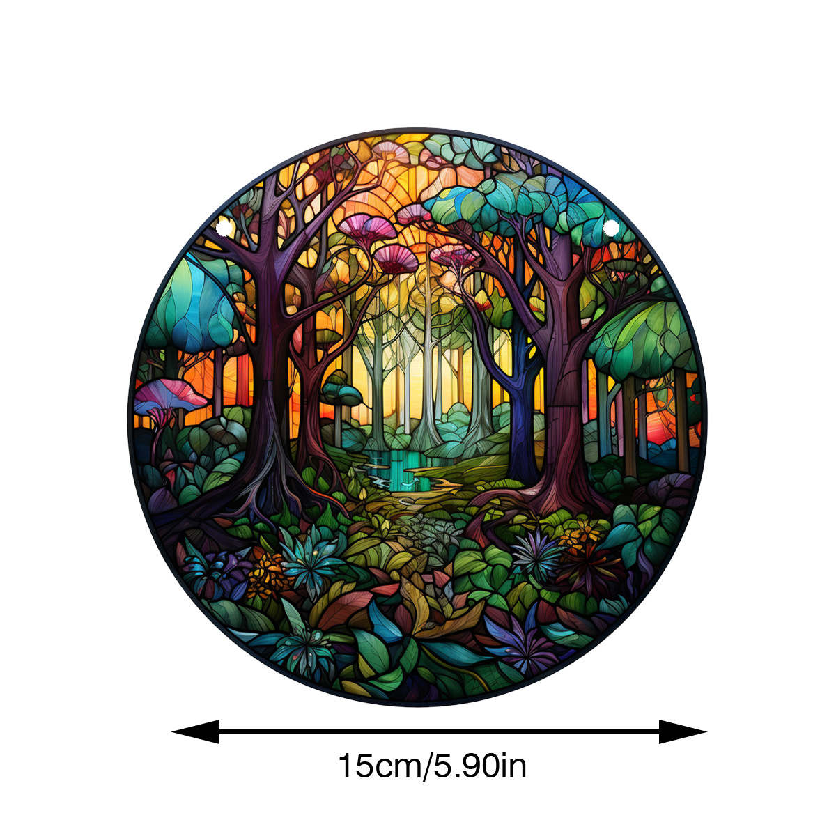 1pc Dream Forest Sun Catcher, Pendentif Acrylique Teinté Suspendu À La  Fenêtre, Décorations De Paysages Naturels