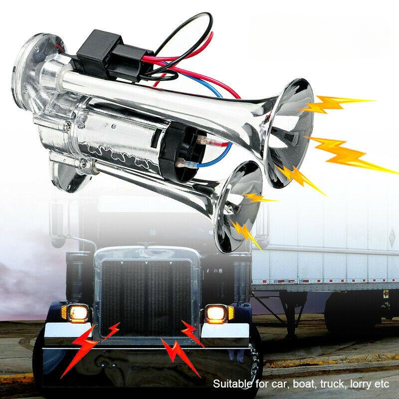 Universal 12V 300DB Super Train Horn For Trucks, SUVs, Cars, Boats
