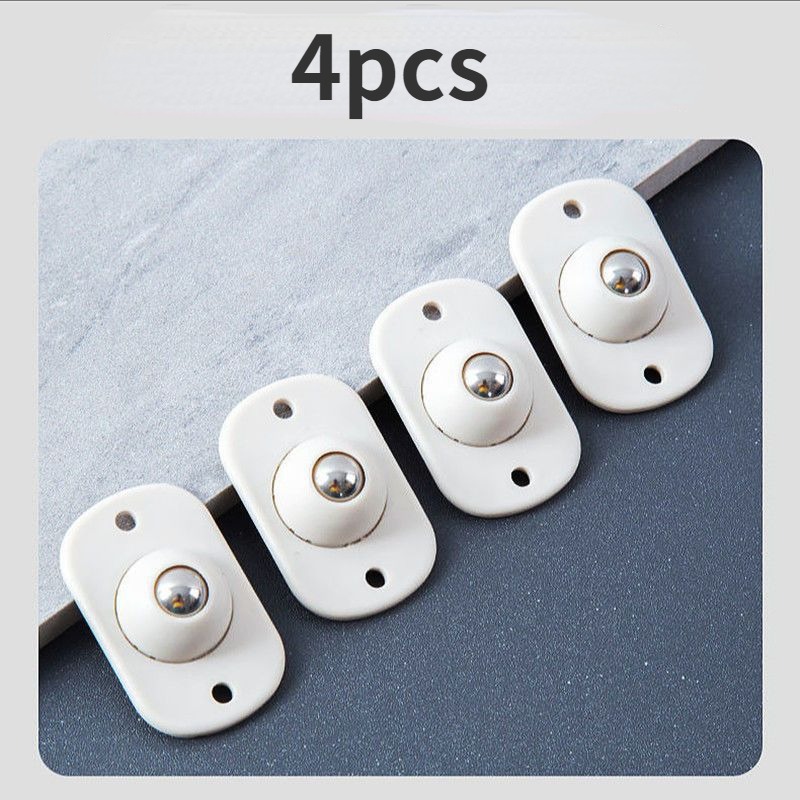 New 4Pcs Self Adhesive Caster Wheels Mini Swivel Wheels Stainless Steel  Paste Universal Wheel 360 Degree Rotation Sticky Pulley