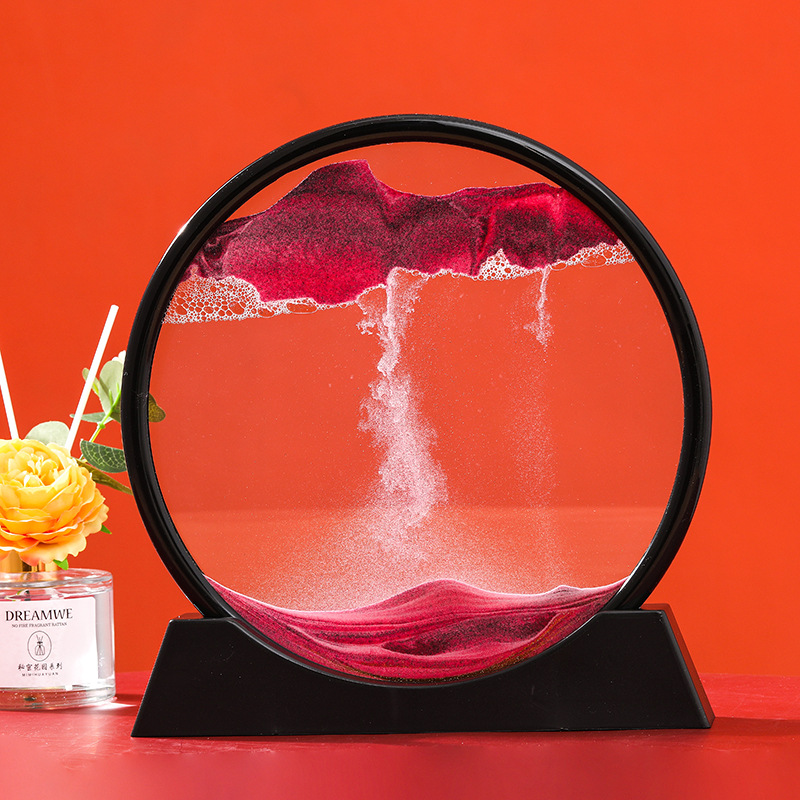 3D Moving Sand Art Stylish Glass Décor for Home and Office Perfect Gift for  Adults and Creatives