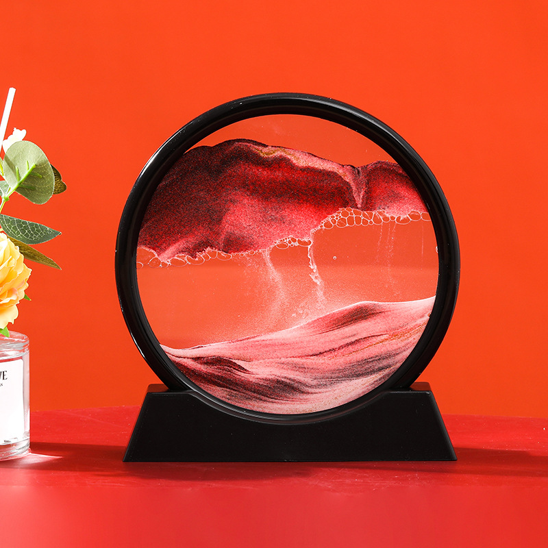 3D Moving Sand Art Stylish Glass Décor for Home and Office Perfect Gift for  Adults and Creatives